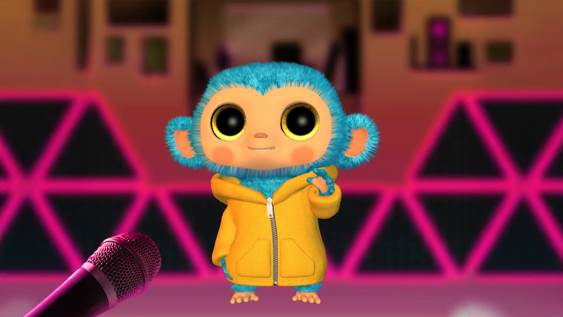 VTubers & Digital Humans | 3D stylized render by Sirius Animation Studios Blue monkey VTuber character