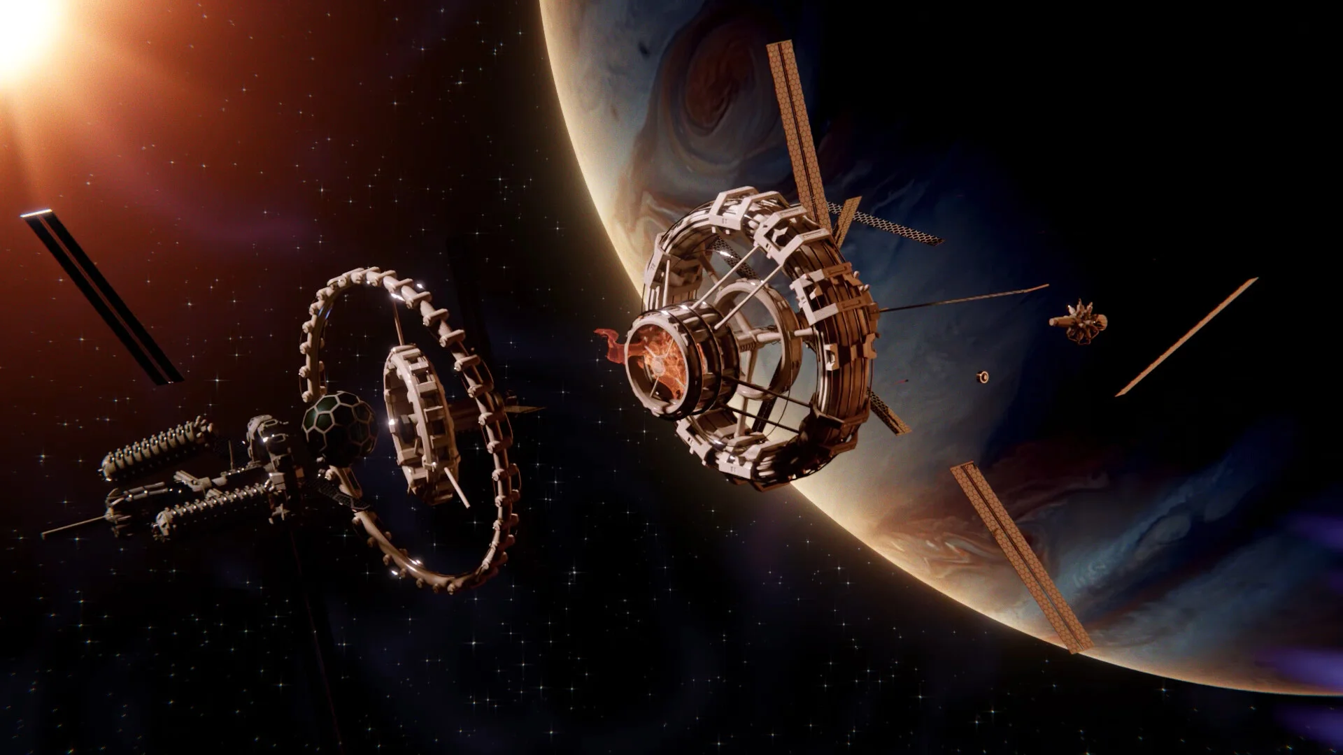 Game Assets | 3D stylized render by Sirius Animation Studios Space station 3D environment model